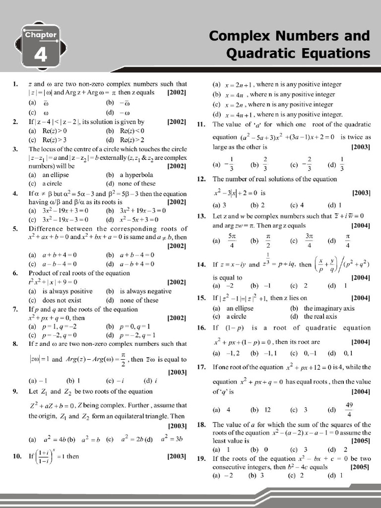 Complex Numbers and Quadratic Equations | PDF