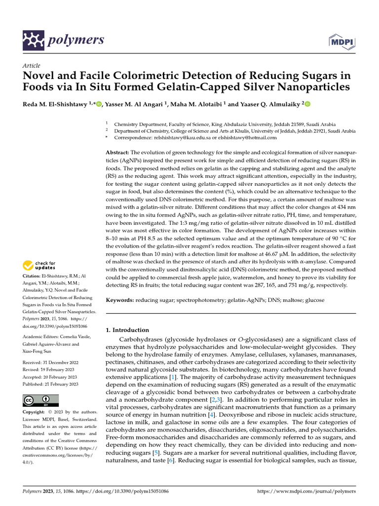 Colorimetric Detection of Reducing Sugars | PDF | Carbohydrates ...
