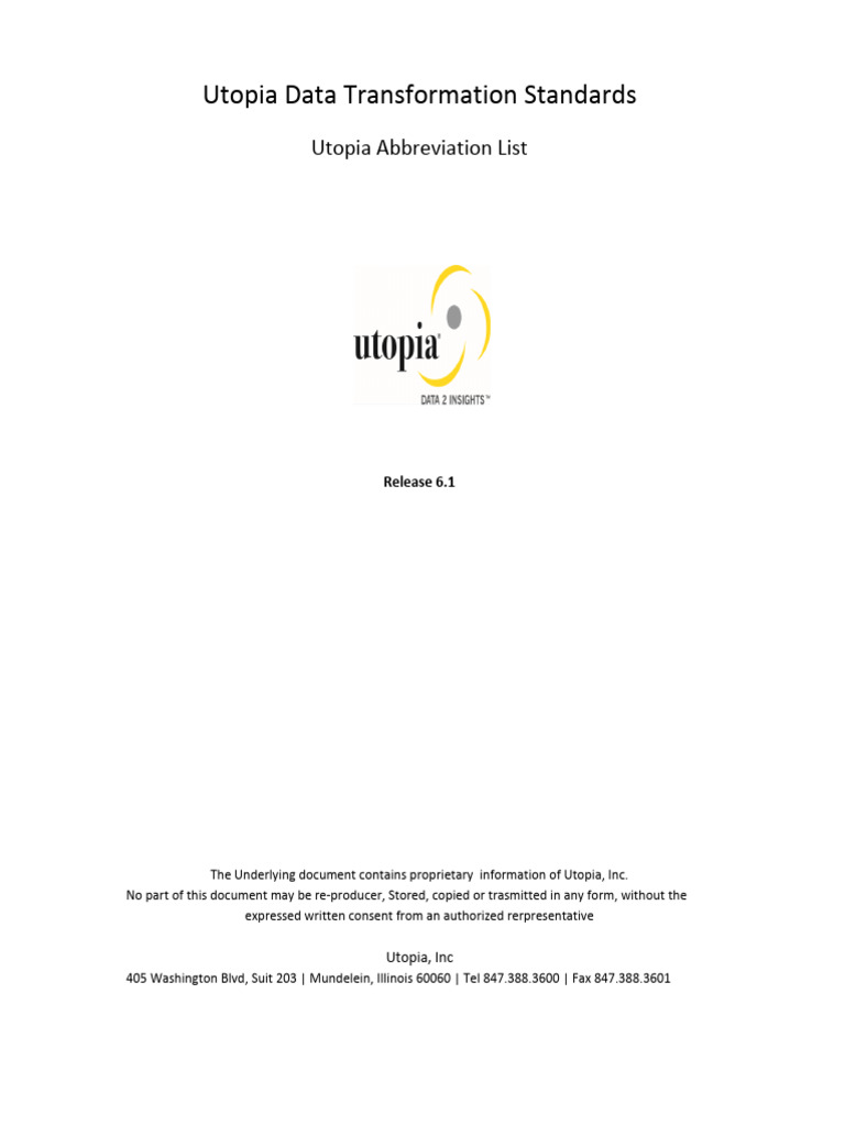 Utopia Data Transformation Standards | PDF | Welding | Construction
