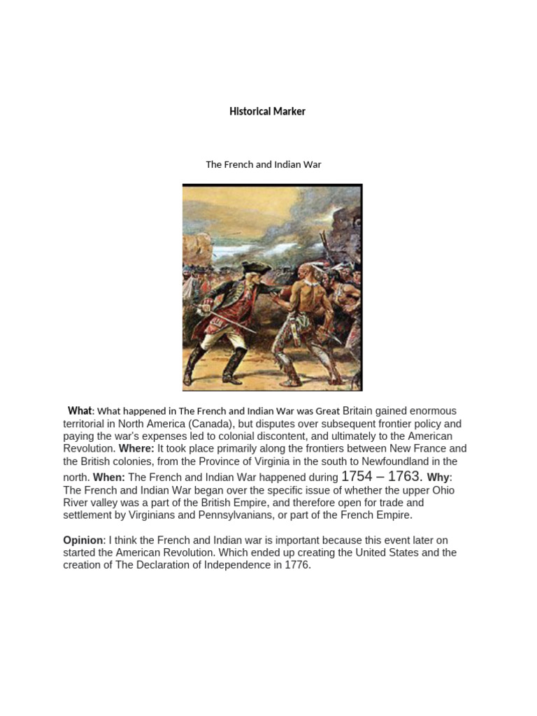 French and Indian War Overview | PDF