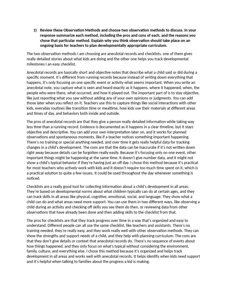 scribed notes 3 | PDF | Curriculum | Early Childhood Education