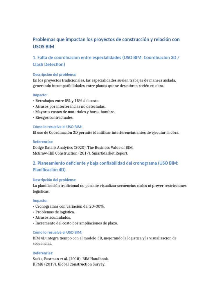 Impacto de BIM en Proyectos de Construcción | PDF