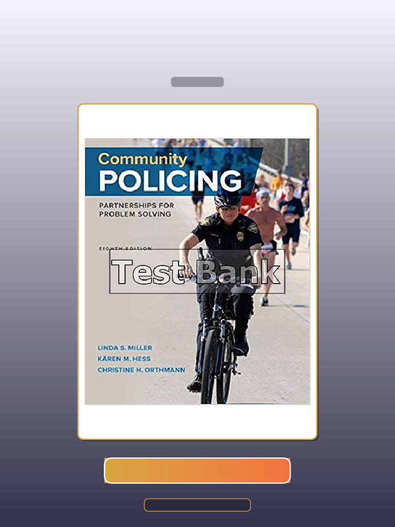 Community Policing Partnerships for Problem Solving 8th Edition Miller ...