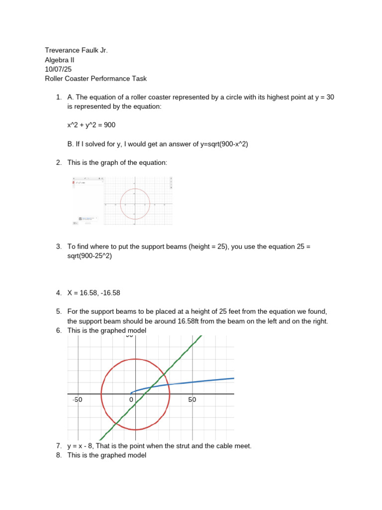 Roller Coaster Support Beam Analysis | PDF