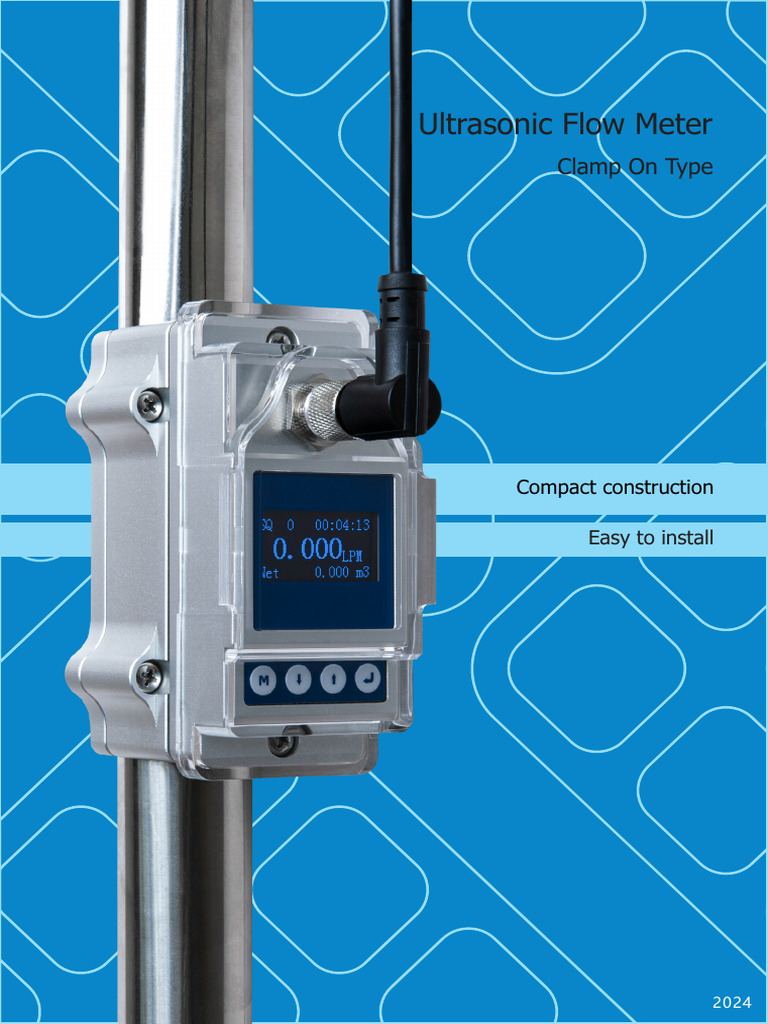 Ultrasonic Clamp-On Flow Meter Guide | PDF | Pipe (Fluid Conveyance ...