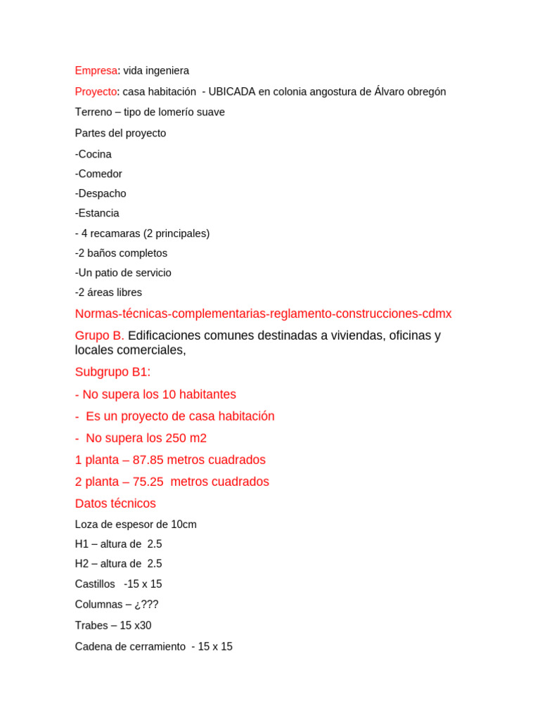 Proyecto de Mampo | PDF
