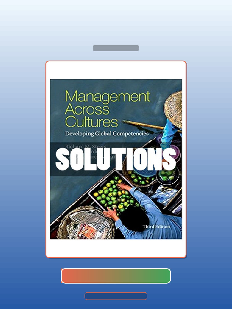 Management Across Cultures Developing Global Competencies 3rd Edition ...