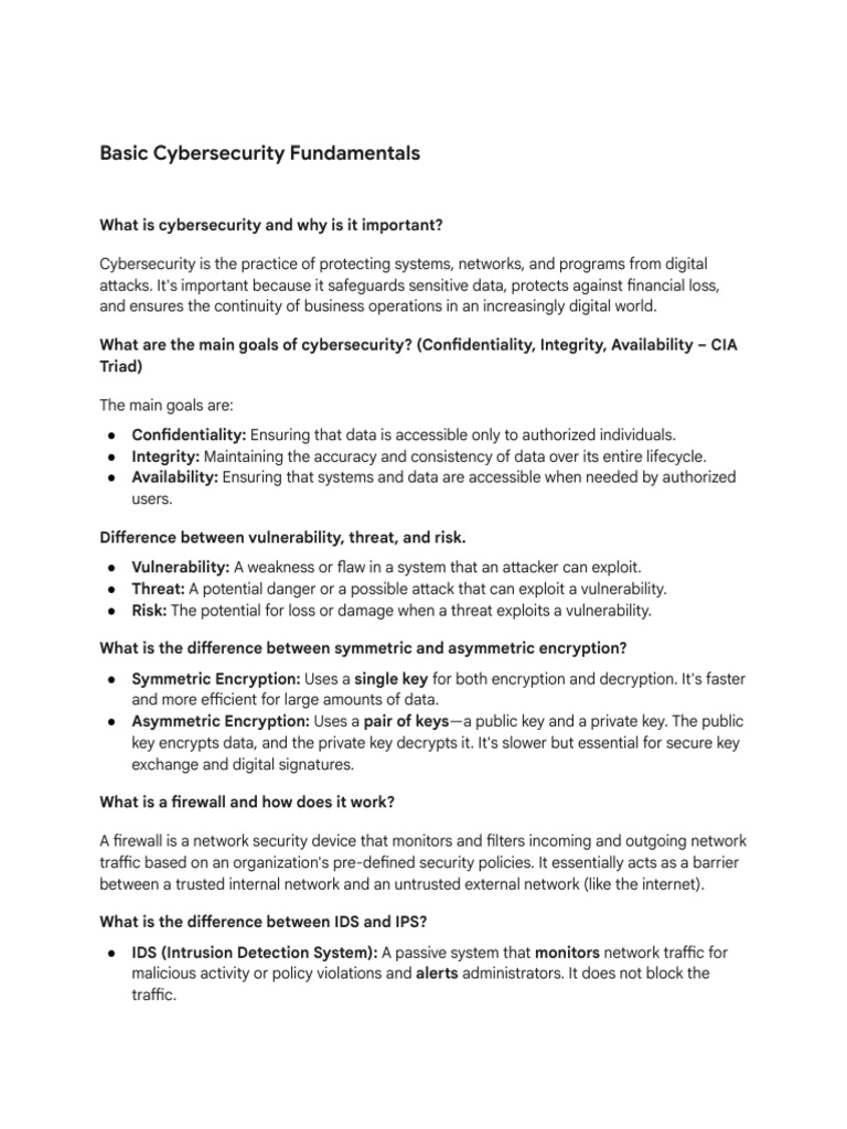 ? Cyber Security Engineer Interview Questions 1 | PDF | Security ...