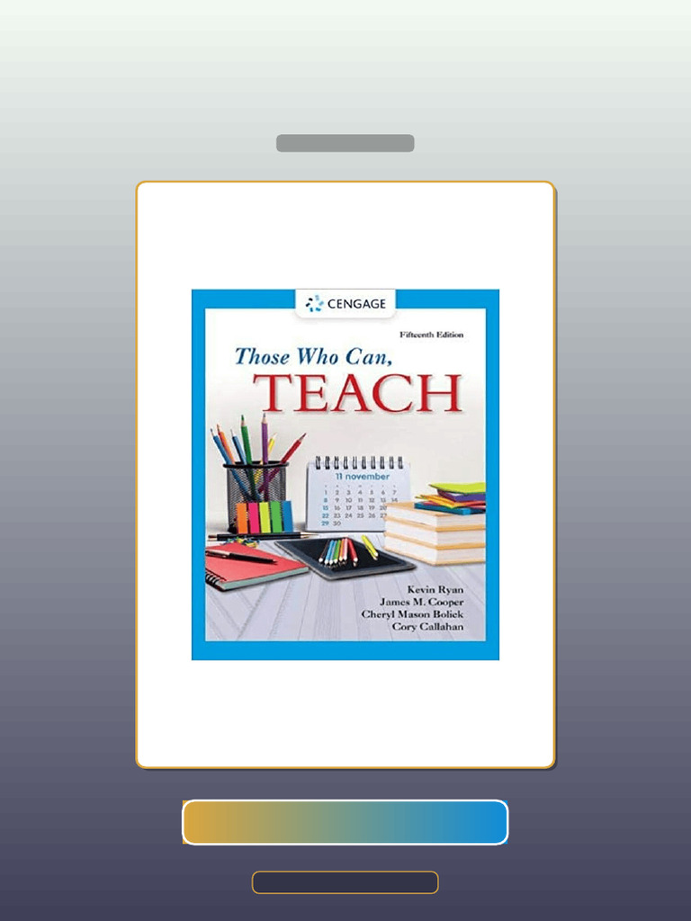 Those Who Can Teach 15th Edition by Kevin Ryan E-book Testbank ...
