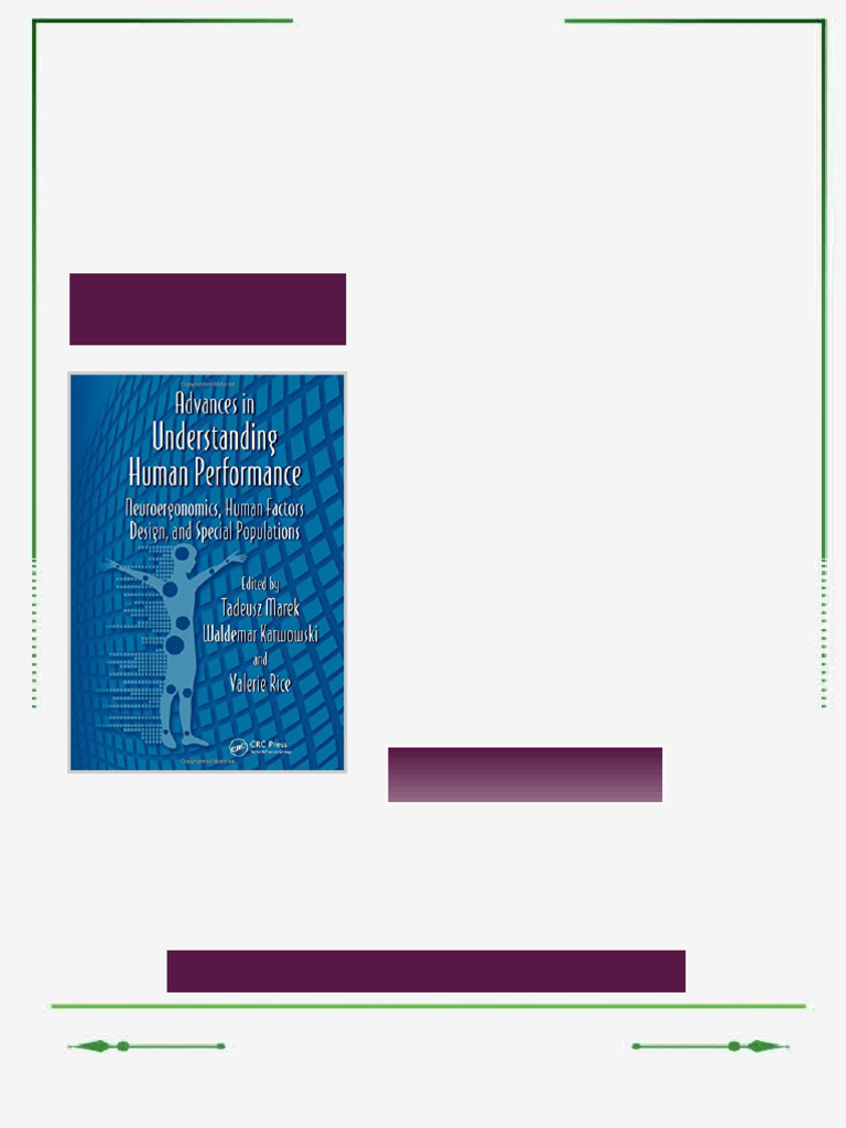 Advances in Understanding Human Performance Neuroergonomics Human ...