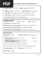 High School Math Reference Sheet | PDF | Area | Gallon