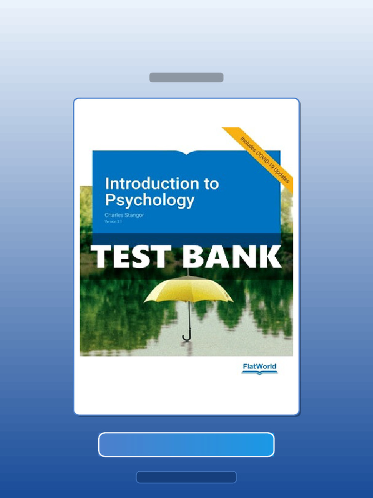 Introduction to Psychology 3 1 3rd Edition Stangor E-book Testbank ...