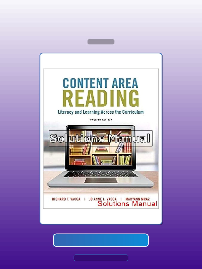 Content Area Reading Literacy and Learning Across the Curriculum 12th ...