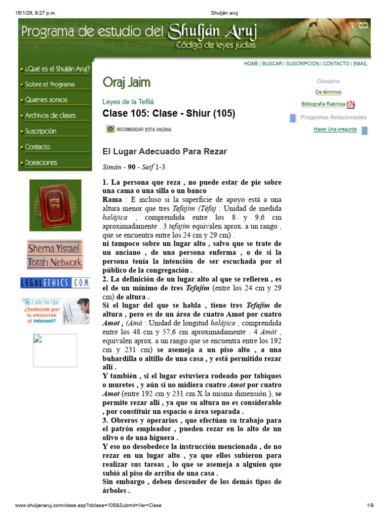 Shulján Aruj 105 | PDF | Halakha | Literatura rabínica