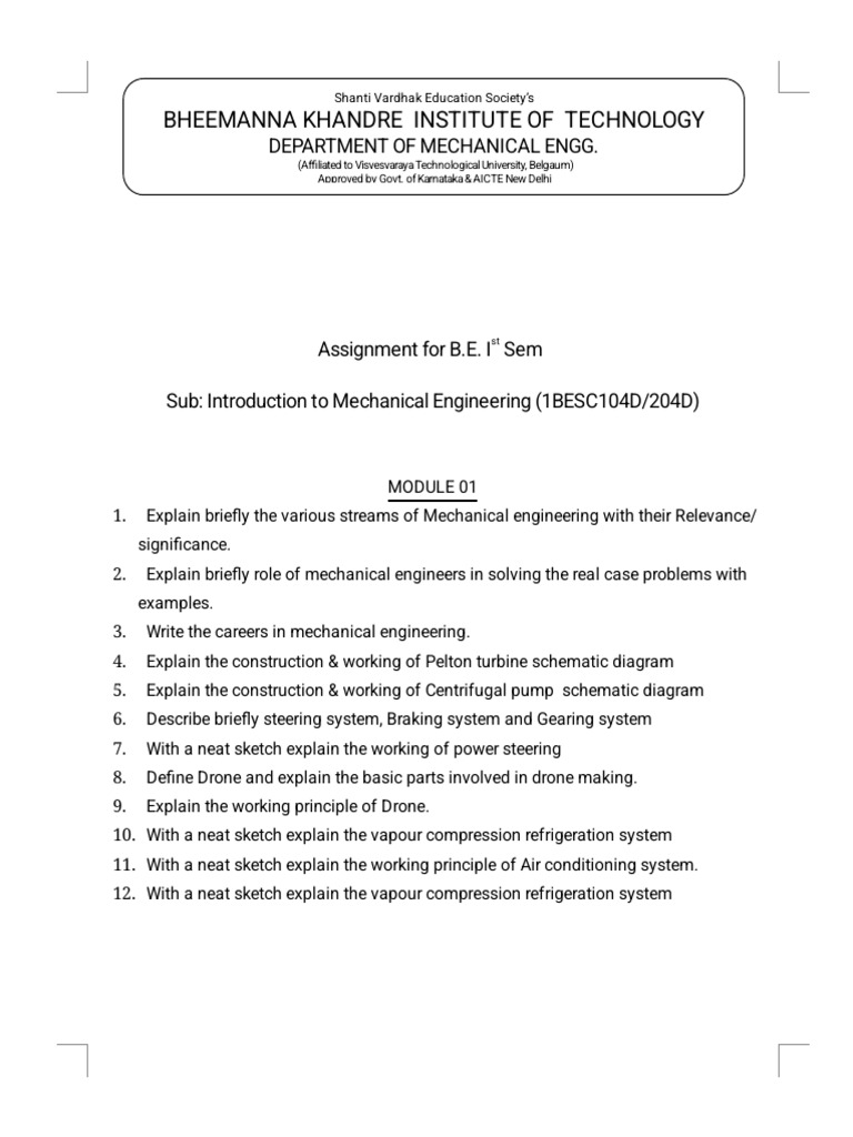 IME Module 01 Assignment Questions | PDF