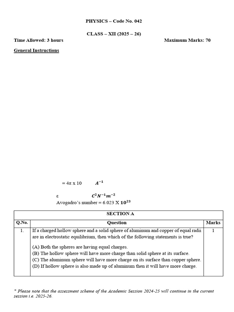 Physics-SQP_260105_171322 | PDF | Photoelectric Effect | Electric Current