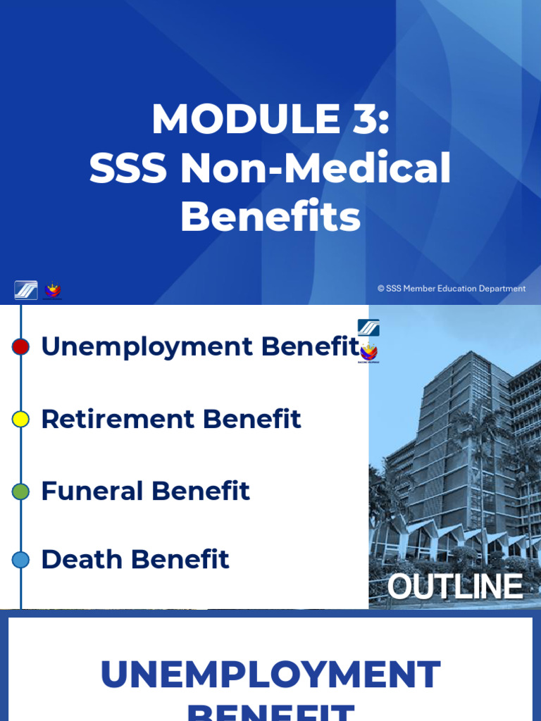 Module 3 - SS Non Medical Benefits | PDF | Employment | Unemployment ...