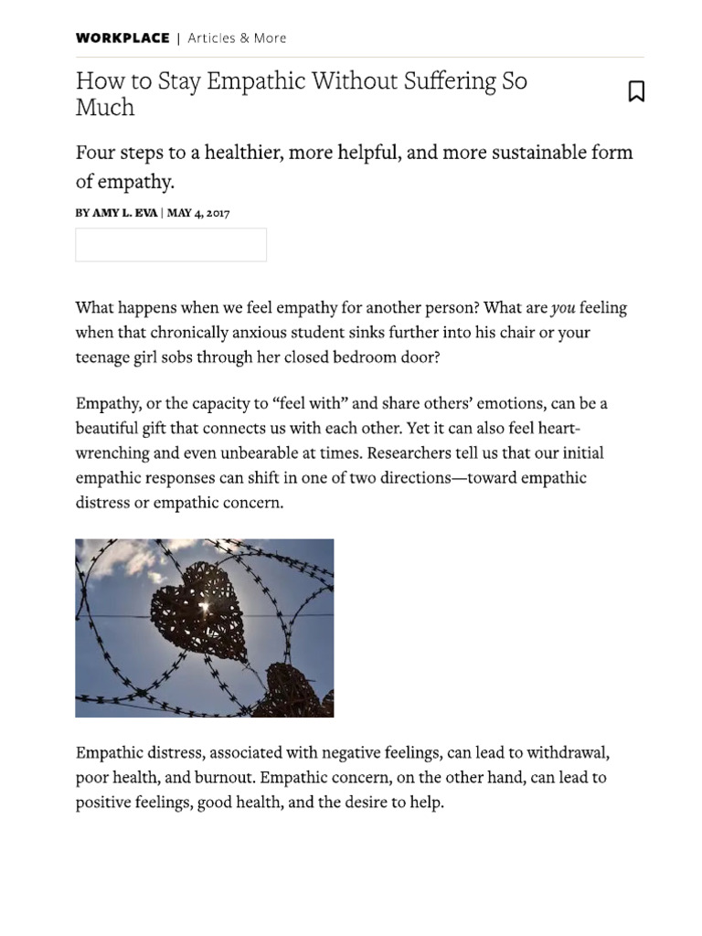How to Stay Empathic Without Suffering So Much | PDF