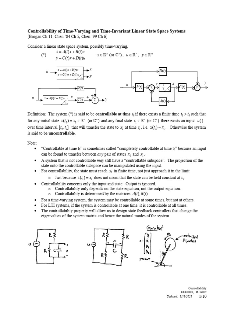 23-Controllability and Controllability Tests | PDF | Mathematics ...