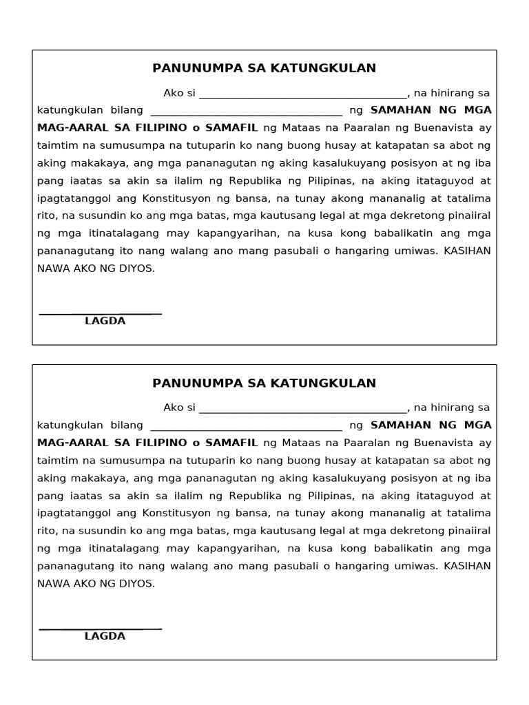 PANUNUMPA | PDF