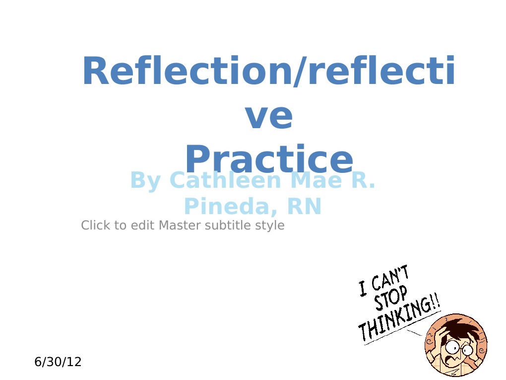 Reflective Practice in Health Care | PDF