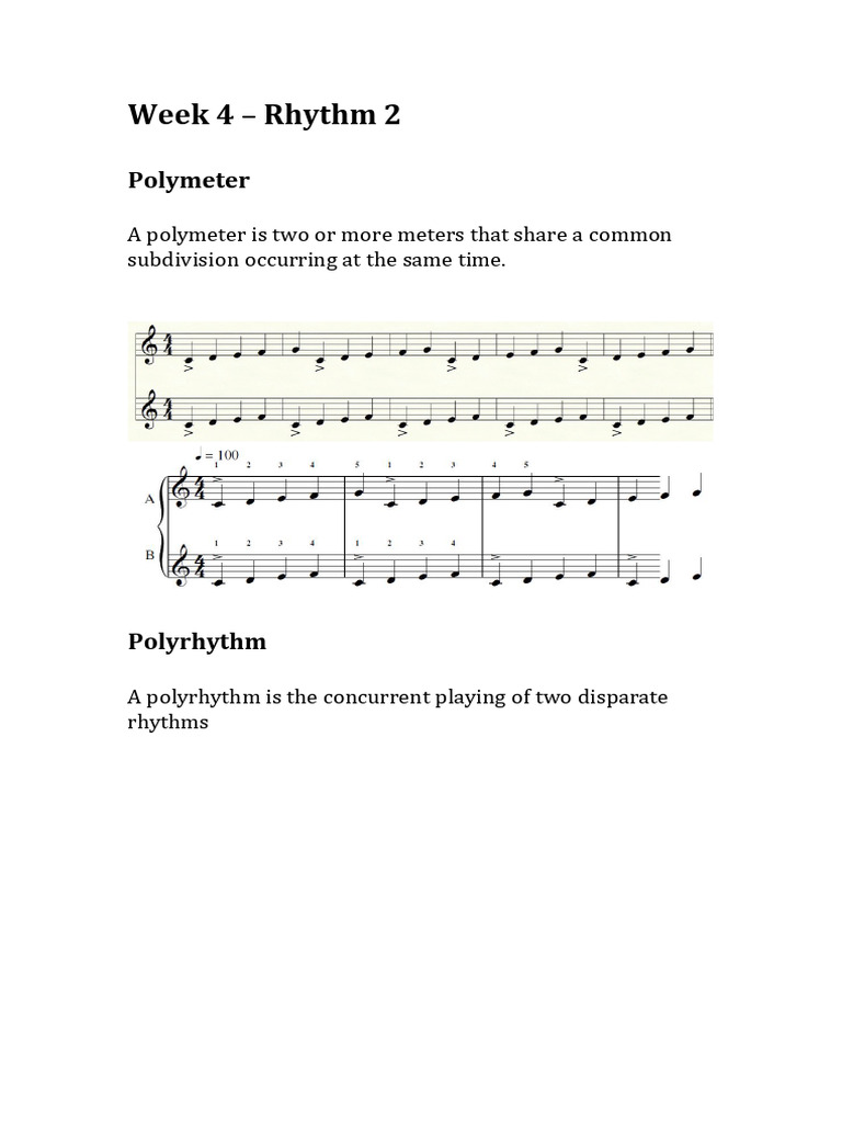 Week 4 - Rhythm 2 | PDF