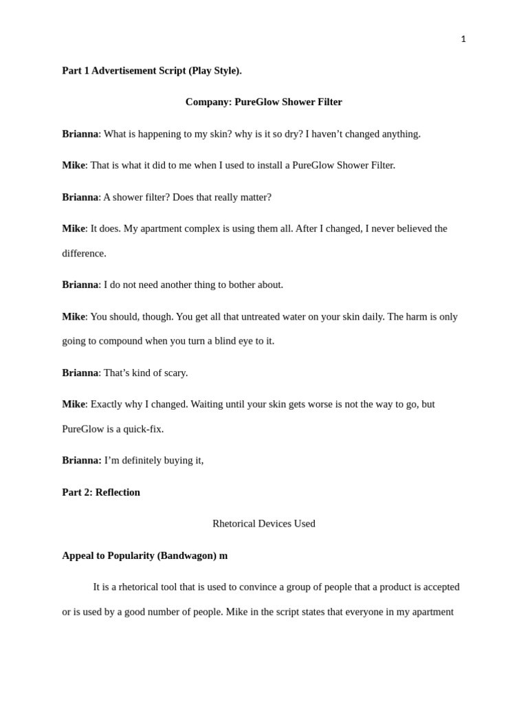 Advertisement Script | PDF | Behavioural Sciences | Psychological Concepts