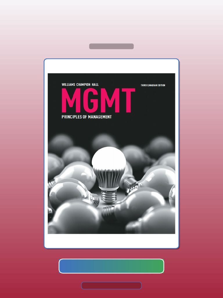 MGMT Principles of Management 3rd Canadian Edition by Chuck ...