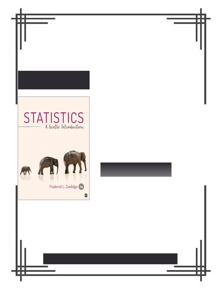 Statistics: A Gentle Introduction 4th Edition Frederick L. Coolidge eBook ultimate edition | PDF ...