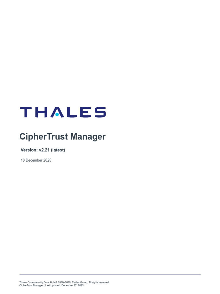 Ciphertrust Manager Getting Started | PDF | Transport Layer Security ...