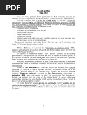 Proiecte Politice 1822 1848 IncÄƒrcat De Alin FrunzÄƒ