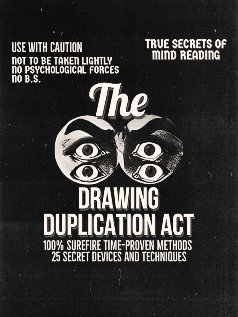 True Secrets of Mind Reading - The Drawing Duplication Act | PDF ...