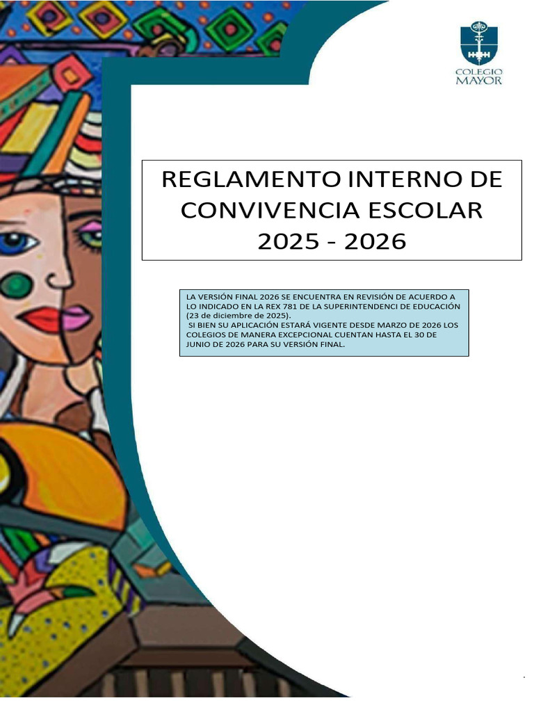 Reglamento Interno de Convivencia Escolar 2026 Compressed | PDF ...