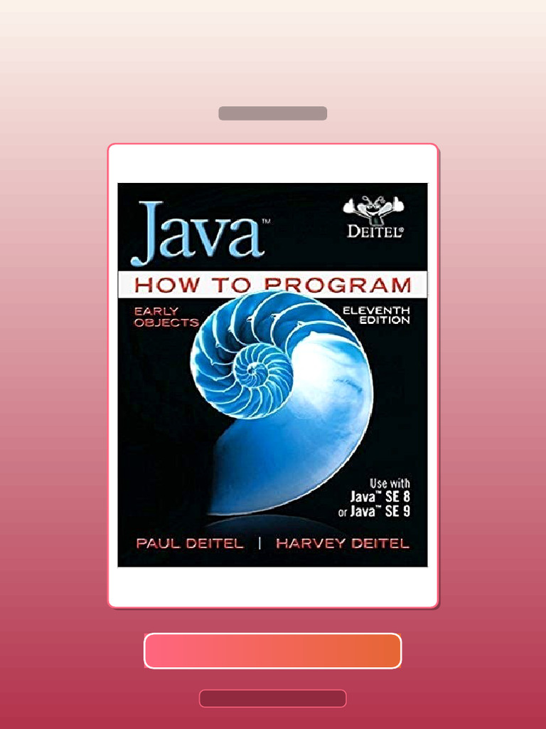 Java How to Program Early Objects 11th Edition by Paul J Deitel E-book ...