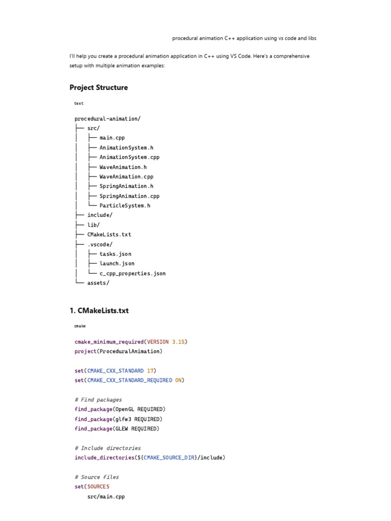 Procedural Animation C++ With VS Code | PDF | Computer Programming ...