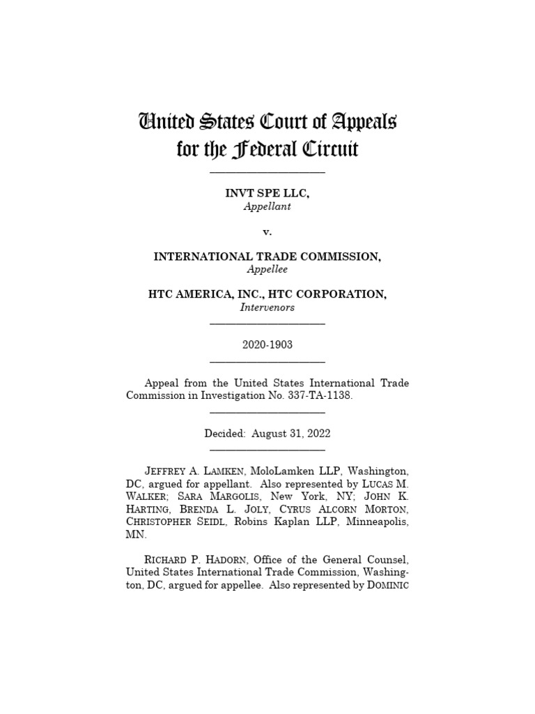SEP的侵权分析-裁判文书 20-1903.OPINION.8-31-2022 - 1997811 | PDF | Orthogonal ...