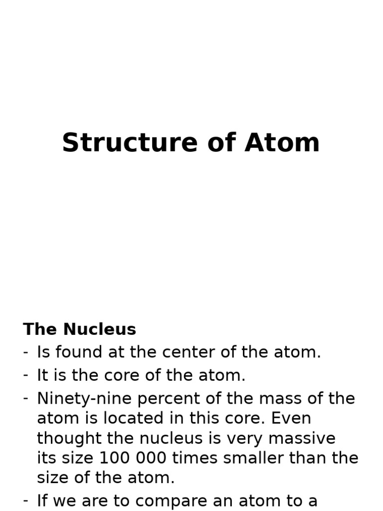 Structure of Atom | PDF