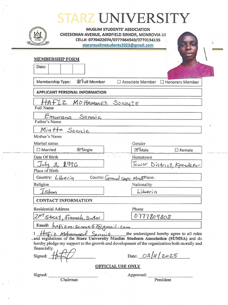 SUMSA Form Scan - 015329 | PDF