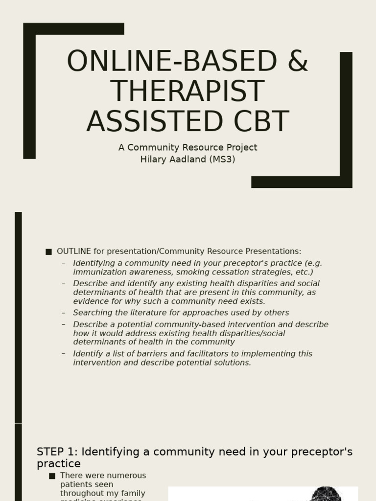 Online-Based CBT Community Project | PDF | Cognitive Behavioral Therapy ...