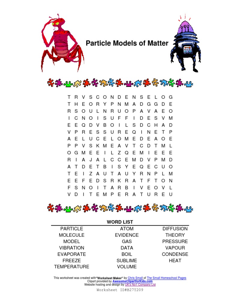 Particle Matter Theory Worksheet | PDF