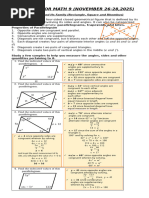 Quadrilateral Properties Summary Sheet | PDF