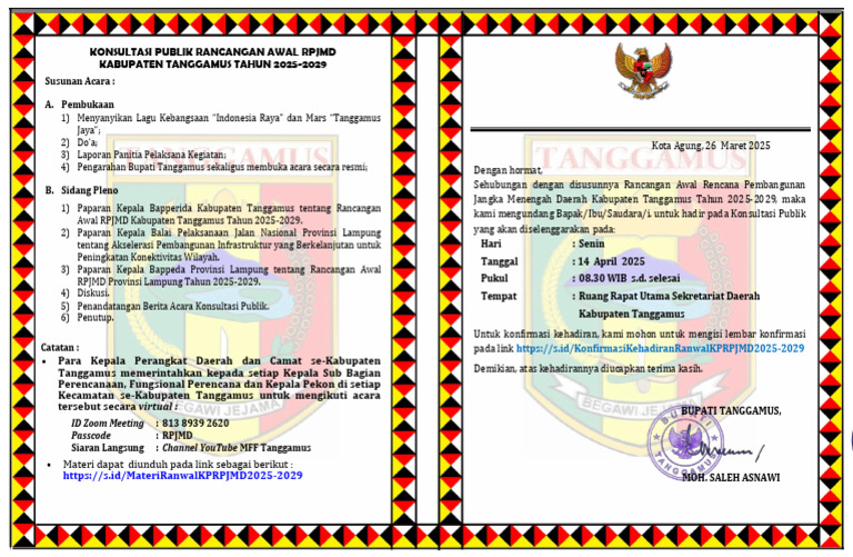 Undangan FKP RPJMD | PDF