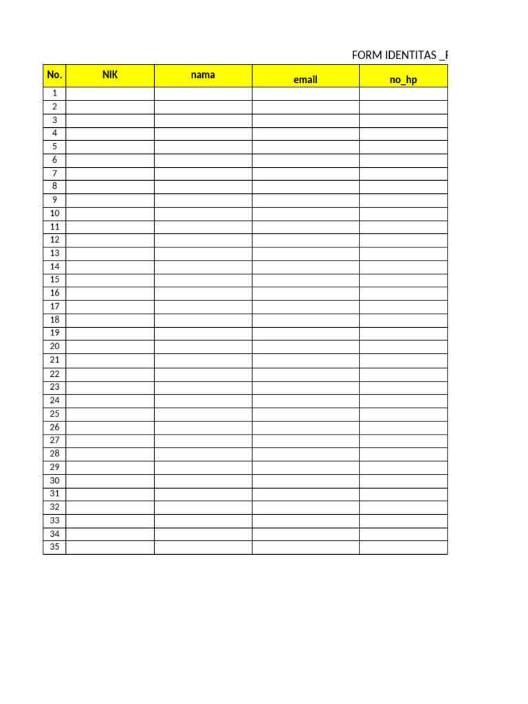 Format Kosong TTD Rematri | PDF