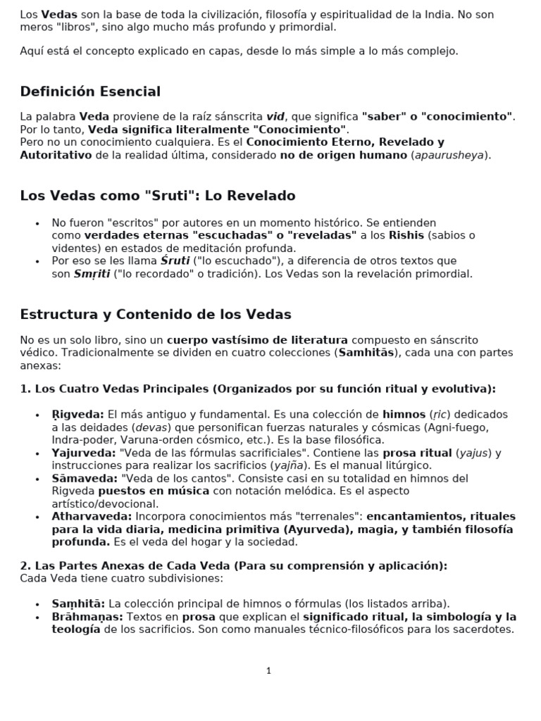 Los Vedas | PDF | Vedas | Textos hindúes