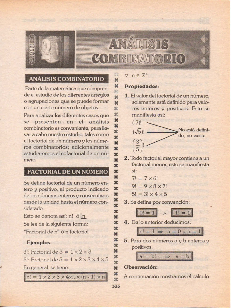 CAP020 - Análisis Combinatorio | PDF | Permutación | Combinatoria