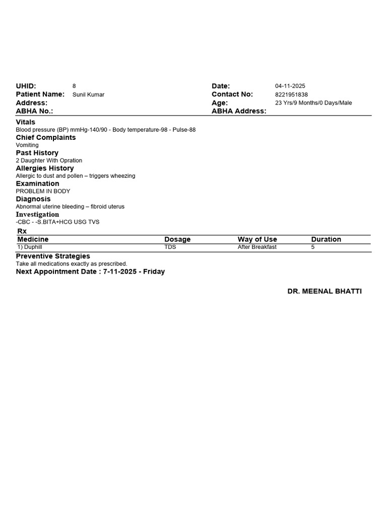 Opd Pri Scription | PDF