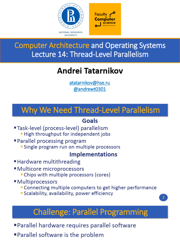 CA Lecture 14 | PDF | Multi Core Processor | Thread (Computing)