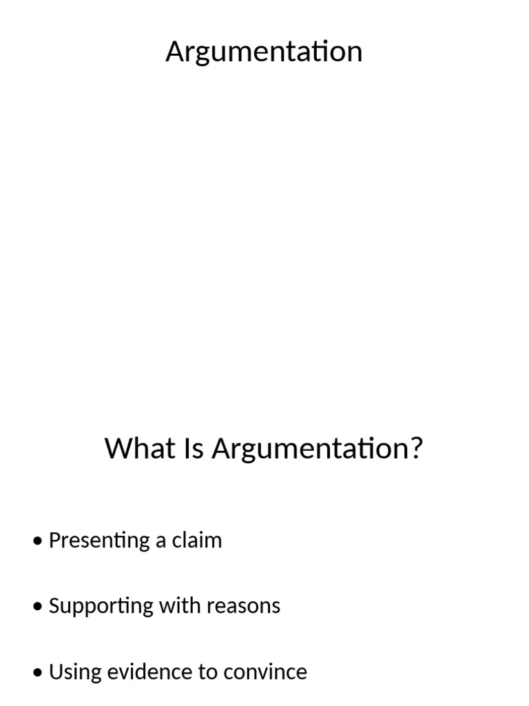 Argumentation | PDF