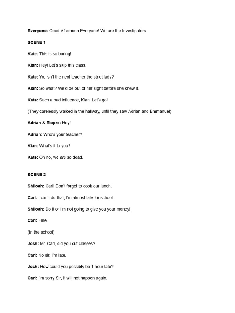 English - Script 2 | PDF