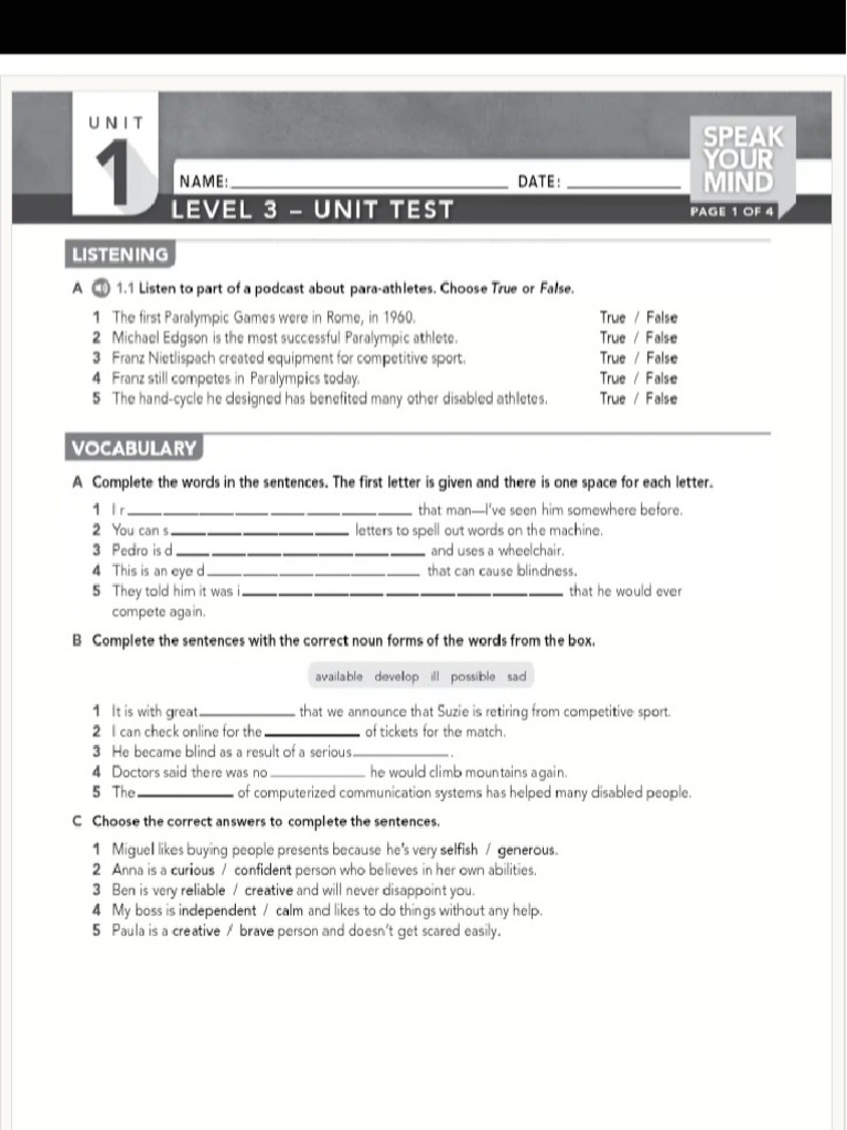 Sym 3 Units Test | PDF